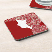 Dessous-de-verre Lady Red (Côté gauche)