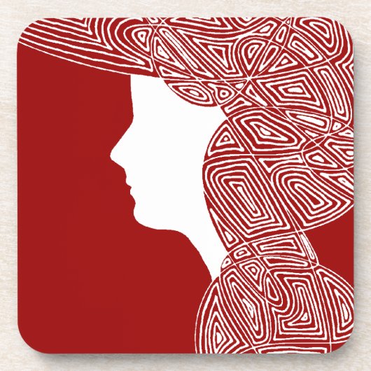 Dessous-de-verre Lady Red (Devant)