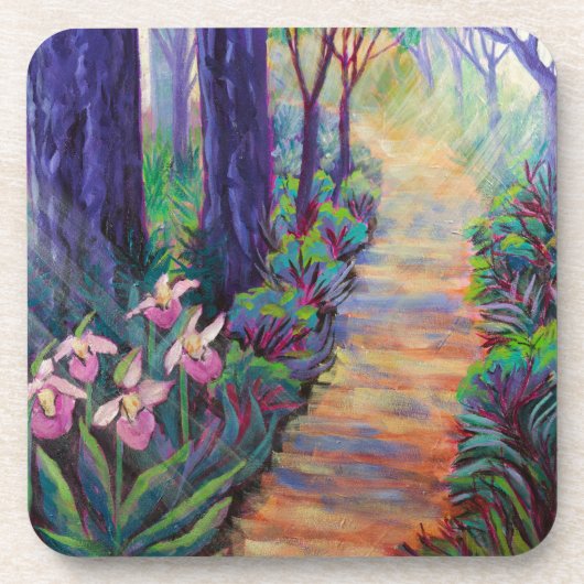 Dessous-de-verre Lady Slippers on the Path (Devant)