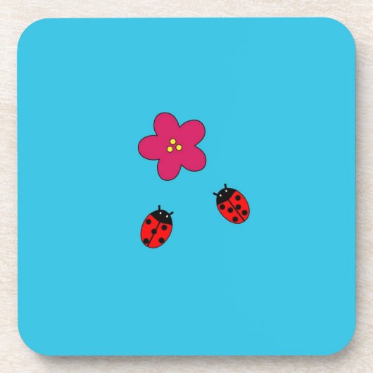 Dessous de verre Ladybugs (en plastique dur) (Devant)