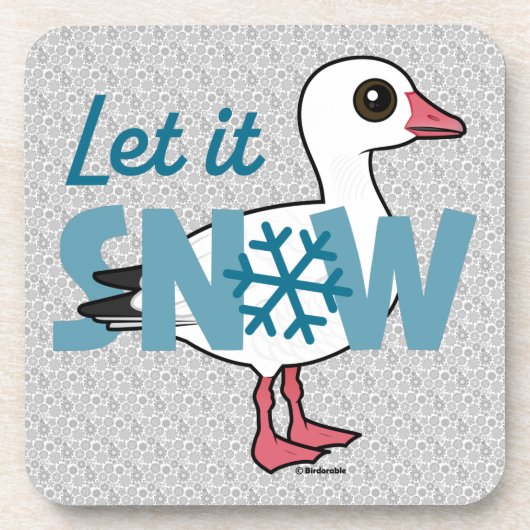 Dessous-de-verre Laisse-le neiger ! (Devant)