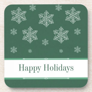 Dessous-de-verre Laisser la neige ensemble Dessous de verre, vert