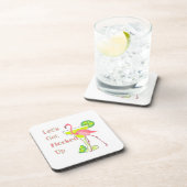 Dessous-de-verre Laissons le Flamant rose s'empiler (Côté Droit)