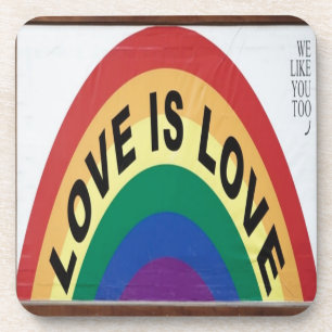 Dessous-de-verre L'amour est l'amour Arc-en-ciel