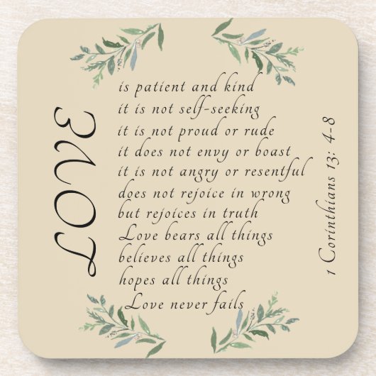 Dessous-de-verre L'amour est le plastique dur patient (Devant)