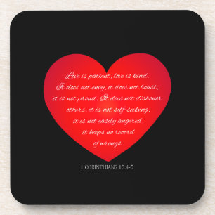 Dessous-de-verre L'amour est une citation du patient Valentine DE