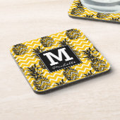 Dessous-de-verre L'ananas zigzague monogramme de | (Côté gauche)