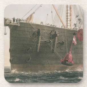 Dessous-de-verre Lançant la balise, le 8 août 1865, repérage