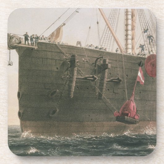 Dessous-de-verre Lançant la balise, le 8 août 1865, repérage (Devant)