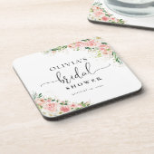 Dessous-de-verre Lancement de mariage Rose Gold et Rose Pâle (Côté gauche)