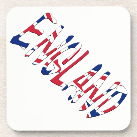 Dessous-de-verre L'Angleterre superposée sur le coastère Union Jack (Devant)