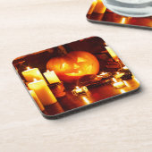 Dessous-de-verre lanterne citrouille d'Halloween (Côté gauche)