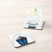 Dessous de verre lanterne de hibou - Bleu clair (Côté Droit)
