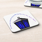 Dessous de verre lanterne de hibou - Bleu foncé (Côté gauche)