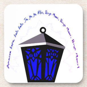 Dessous de verre lanterne de hibou - Bleu foncé