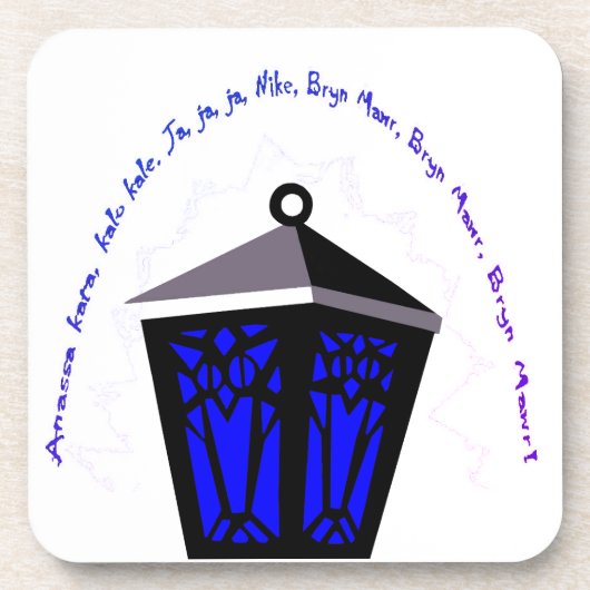 Dessous de verre lanterne de hibou - Bleu foncé (Devant)