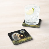 Dessous-de-verre Lanterne de retenue de hérisson à côté de Dandelio (Côté Droit)