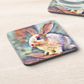 Dessous-de-verre lapin aquarell (Côté gauche)