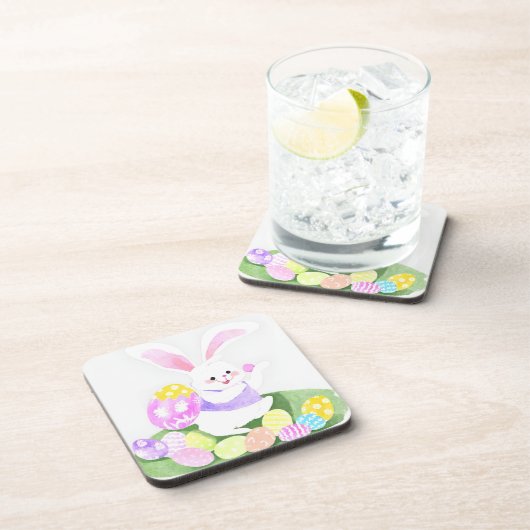 Dessous-de-verre lapin avec oeufs de pâques (Côté Droit)