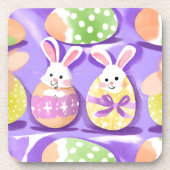 Dessous-de-verre lapin avec oeufs de pâques (Devant)