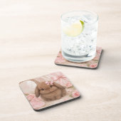Dessous-de-verre lapin coquet rose (Côté Droit)