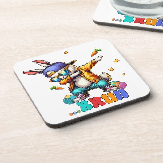 Dessous-de-verre Lapin de Pâques drôle de Bruh Dab (Côté gauche)