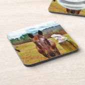 Dessous-de-verre Lapin de Pâques et cheval Brown (Côté gauche)