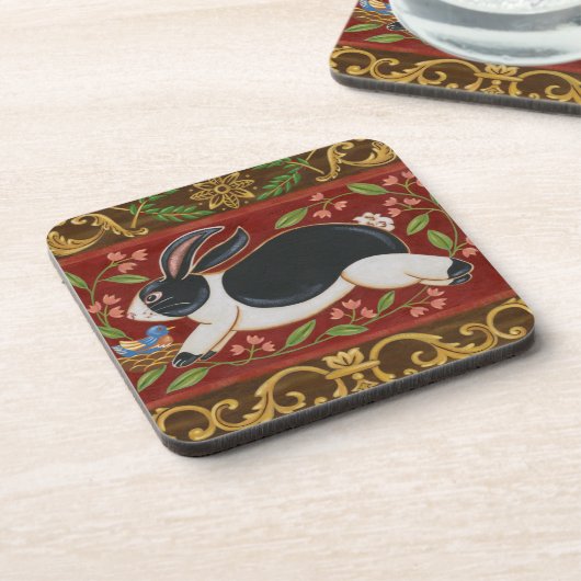 Dessous-de-verre Lapin Folk (Côté gauche)