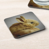 Dessous-de-verre Lapin lapin mignon bébé à la main (Côté gauche)