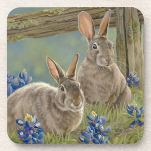 Dessous-de-verre Lapins et Bluebonnets