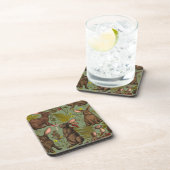 Dessous-de-verre Lapins et flore boisée Beverage Coaster (Côté Droit)