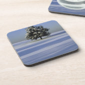 Dessous-de-verre L'arbre dans la neige a couvert le paysage (Côté gauche)