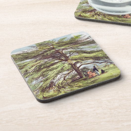 Dessous-de-verre L'arbre de cèdre du Liban dans l'arborétum, Kew (Côté gauche)