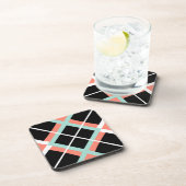 Dessous-de-verre Large Plaid Mint Coaster (Côté Droit)