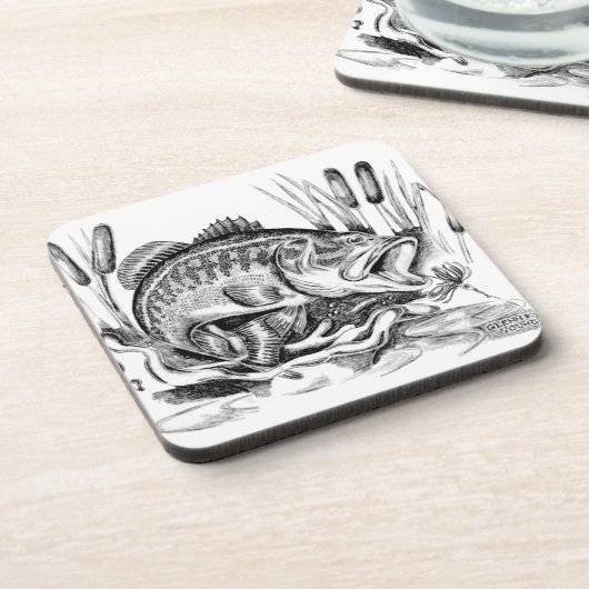 Dessous-de-verre Largemouth bass (Côté gauche)