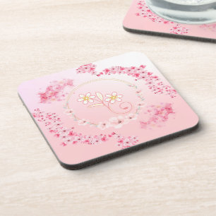 Dessous-de-verre L'art floral rose, une bénédiction du printemps