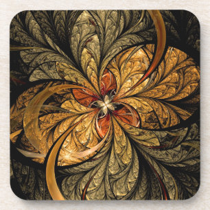 Dessous-de-verre L'art fractal Feuille brillant