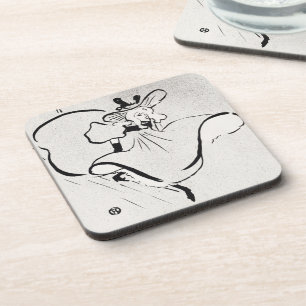 Dessous-de-verre L'art noir et blanc Jane Avril par Toulouse Lautre