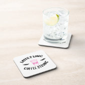 Dessous-de-verre Lashes long café fort drôle rose (Côté Droit)