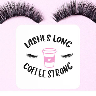 Dessous-de-verre Lashes long café fort drôle rose