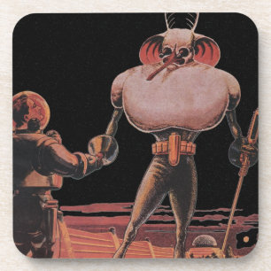Dessous-de-verre L'astronaute de science-fiction vintage Shake Hand