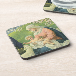 Dessous-de-verre L'atelier de Joseph avec Marie et l'enfant Jésus