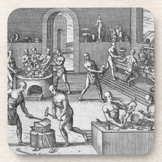 Dessous-de-verre L'atelier des orfèvres d'Atahualpa à Quito, f (Devant)