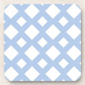 Dessous-de-verre Lattice bleu clair sur blanc (Devant)