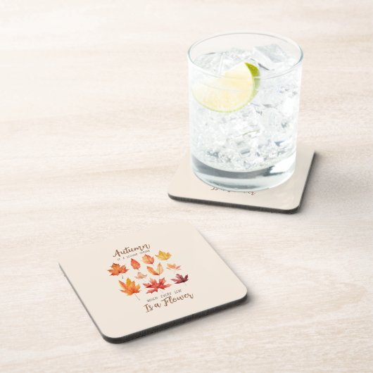 Dessous-de-verre L'automne est le deuxième printemps - Feuilles d'a (Côté Droit)
