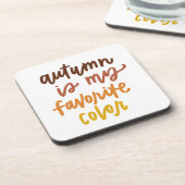 Dessous-de-verre "L'automne est ma couleur préférée" (Côté gauche)