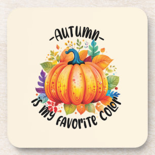 Dessous-de-verre L'automne est ma couleur préférée - Citrouille et 