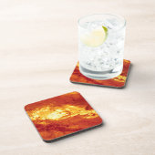 Dessous-de-verre Lave chaude rouge et blanche (Côté Droit)