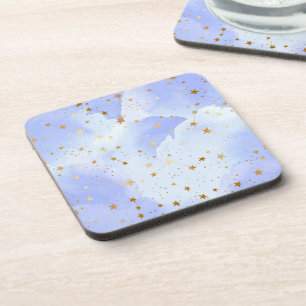 Dessous-de-verre Lavendar Golden Star Motif
