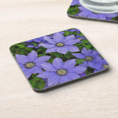 DESSOUS-DE-VERRE "LAVENDER BLUE CLEMATIS" (Côté gauche)
